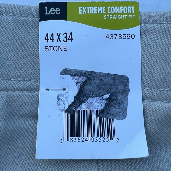 Men’s Lee Performance Series Straight Fit Pants Stone Active Stretch 44x34 New - Picture 8 of 13